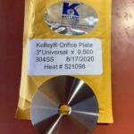 ORIFICE PLATE, 3 X 0.500, UNIVERSAL, 304 SS