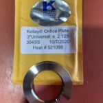 ORIFICE PLATE, 3 X 2.125, UNIVERSAL, 304 SS